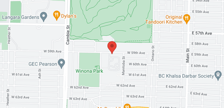 map of 262 W 59TH AVENUE